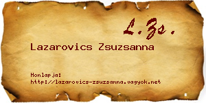 Lazarovics Zsuzsanna névjegykártya